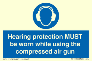 Hearing protection MUST be worn while using the compressed air gun
